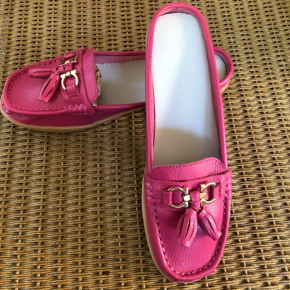 🌸 Hot Pink Leather Loafer Slide 🌸 - Picture 11 of 14